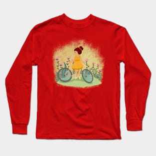 Summer trip with bicycle Long Sleeve T-Shirt